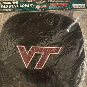 2 Virginia Tech  automotive head rest covers NCCA LICENSED GEAR